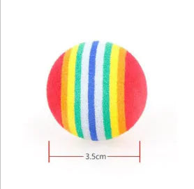 Louka Pet Rainbow Ball Cat Foam Colorful Bouncy Ball