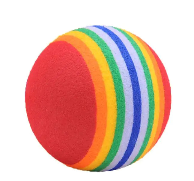 Louka Pet Rainbow Ball Cat Foam Colorful Bouncy Ball