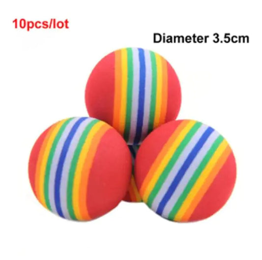 Louka Pet Rainbow Ball Cat Foam Colorful Bouncy Ball
